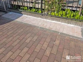 足元を平らに仕上げたインターロッキング工事[施工後]