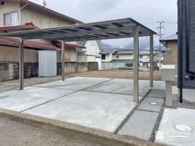 機能性と安心感を兼ね揃えたワイドなカーポートの設置工事