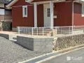 玄関まわりを美しく整える階段と土留め