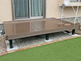 お手入れのしやすい樹脂製のリウッドデッキに交換[施工後]