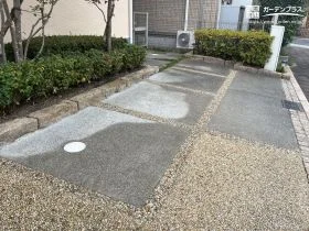 お手入れがぐっと楽になるスリットの舗装工事[施工後]