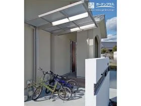 門柱の陰に、さりげなく確保された駐輪スペース[施工後]