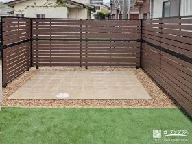 お庭の一画にタイルテラスを施工して憩いの空間に[施工後]