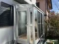 洗濯物干しスペースに便利にお使いいただけるテラス囲い設置工事