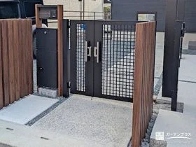 風通しを確保できるモダンな門周り[施工後]