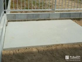 物置の土台として土間コンクリートを打設[施工後]