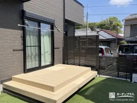 段床付きでお子様も楽々上り下りできるウッドデッキの設置工事