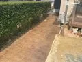 【施工後】テラスから繋がる園路にもスタンプコンクリートを施しました