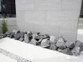 門柱のアクセントになる割栗石