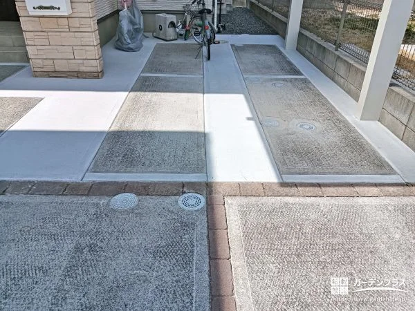 フラットで清掃性の高い雑草対策リフォーム工事