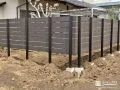 木目調の目隠しフェンスでお庭のプライバシーを確保した工事