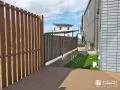 やわらかな緑と木目のやさしさに包まれる主庭