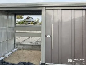 お庭の収納力を向上させる物置[施工後]