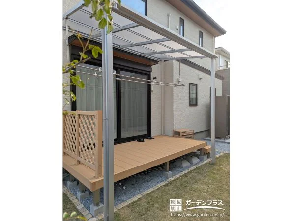 No.25745 雨の日も洗濯物干しや憩いの空間として大活躍するデッキ工事[施工後]