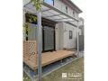 雨の日も洗濯物干しや憩いの空間として大活躍するデッキ工事