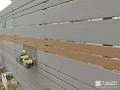 2色を組合わせたデザインがおしゃれな目隠しフェンス設置工事