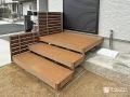 段床付きでお子様の上り下りも楽々なウッドデッキ