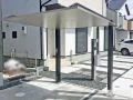 雨の日のお子様とのお出かけもスムーズなサイクルポート設置工事