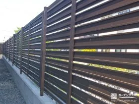 外からの視線をしっかりと遮る横板状の目隠しフェンス設置工事