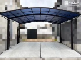 シンプルに使いやすく。2台用の駐車スペース工事