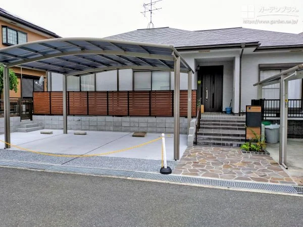 3台分に拡張、暮らしを支える快適な駐車スペースへ工事