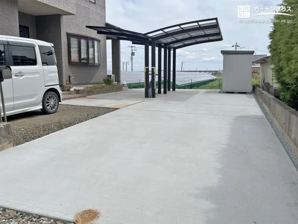 車の出入りもスムーズで、快適な駐車スペースリフォーム工事