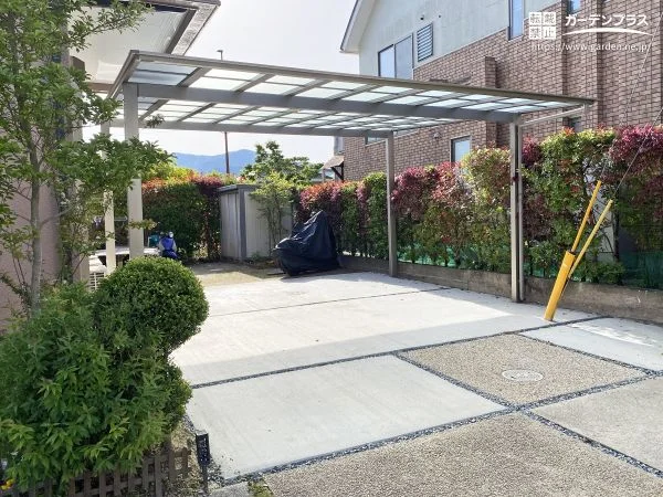 庭を有効活用した駐車スペースを拡張リフォーム工事