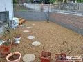飛び石がアクセントになったお庭