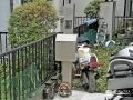 スリムな機能門柱を設置