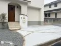レンガをあしらいに使ったナチュラルな新築外構工事