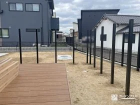 目隠しフェンスの柱建て[施工後]