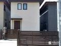 門周りを美しく引き締める落ち着きのある木目調ゲート設置工事