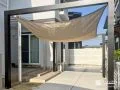シェードがおしゃれを演出するお庭リフォーム工事