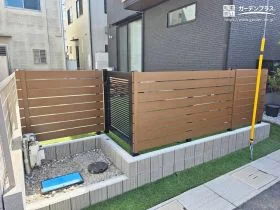 目隠しフェンスと門扉で安心して使えるお庭へリフォーム[施工後]