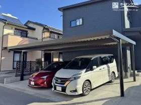 安心とデザイン性を両立した折板屋根カーポート[施工後]