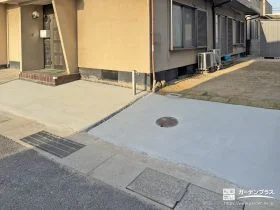 スムーズに出入りができる土間コンクリートのアプローチ工事