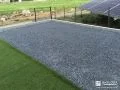 雑草対策を施した裏庭