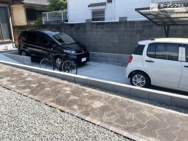 段差のない動線設計が便利な駐車スペース拡張工事