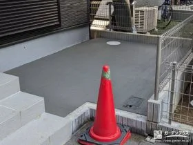 土間コンクリートを打ち雑草対策と足元の安定化を図った工事