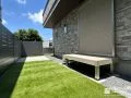 人工芝とインターロッキングで整えたお手入れしやすいお庭工事
