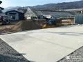 バスケットボールが楽しめる広々としたコンクリートのお庭工事