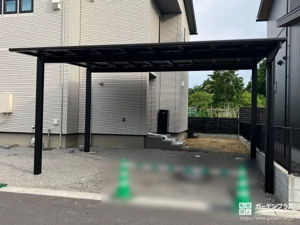 小さなお子様にも優しいカーポートと目隠しフェンスの設置工事