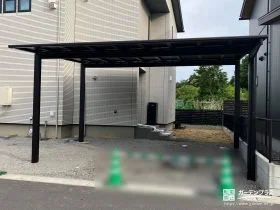 小さなお子様にも優しいカーポートと目隠しフェンスの設置工事