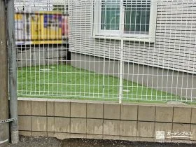 手入れいらずで遊べる人工芝のお庭[施工後]