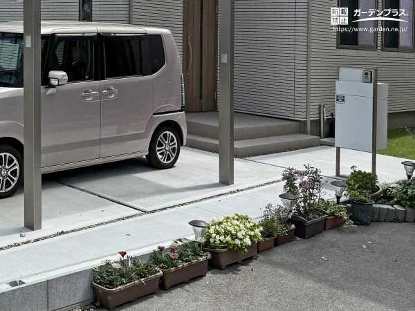 クリーンで統一感のある門周り