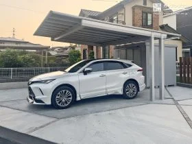 柱のない広々アプローチで快適な駐車を[施工後]