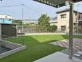 片付けやすさにもこだわった人工芝のお庭