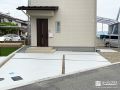 お車の出入りがしやすく洗濯物干し等の家事も便利な外構工事