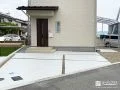 お車の出入りがしやすく洗濯物干し等の家事も便利な外構工事