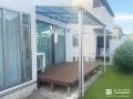 洗濯物干しにも寛ぎ時間にも嬉しい屋根付きのウッドデッキ工事